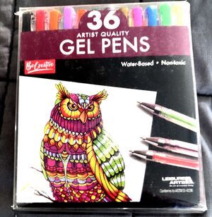 Leisure Arts Artist Quality 36ct  Gel Pens Set